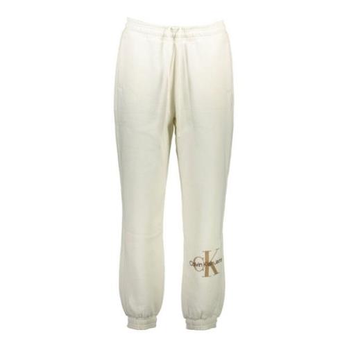 Witte katoenen jeans & broek met fleece sportbroek Calvin Klein , Whit...