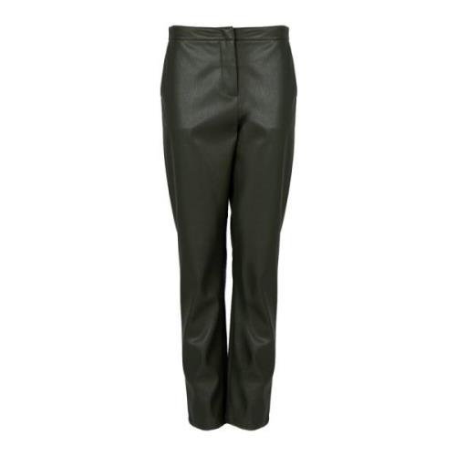 Elegante hoge taille taps toelopende broek Liu Jo , Green , Dames