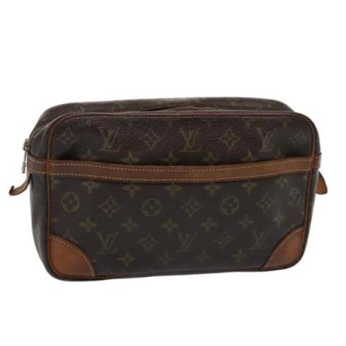 Pre-owned Canvas clutches Louis Vuitton Vintage , Brown , Dames