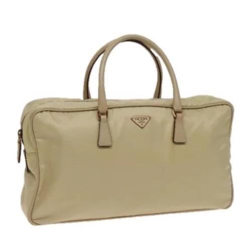 Pre-owned Nylon handbags Prada Vintage , Beige , Dames