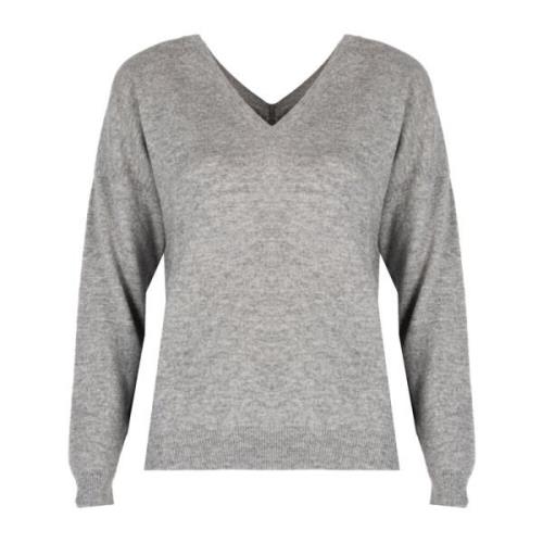 V-Neck Cashmere Sweater Liu Jo , Gray , Dames