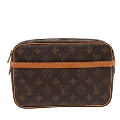 Pre-owned Canvas clutches Louis Vuitton Vintage , Brown , Dames