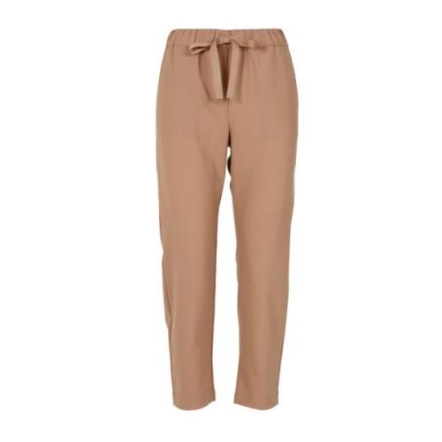 Wollen Broek Zand Semicouture , Beige , Dames