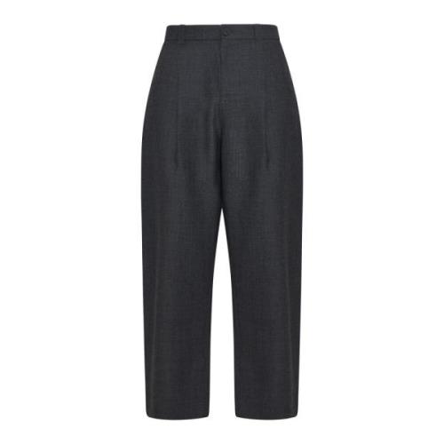 Donkergrijze Wollen Broek Studio Nicholson , Gray , Heren