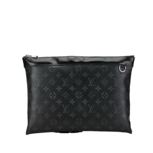 Pre-owned Canvas clutches Louis Vuitton Vintage , Black , Dames