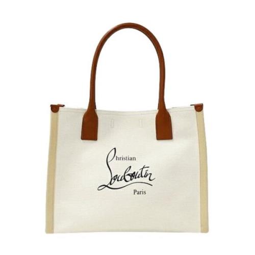 Stijlvolle Leren Tas voor Vrouwen Christian Louboutin , White , Dames