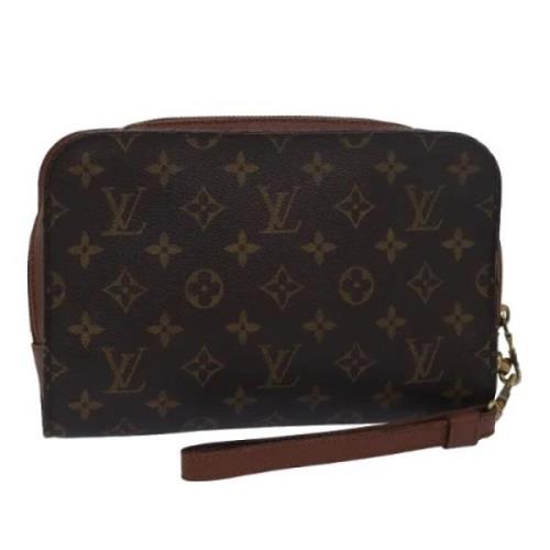 Pre-owned Canvas clutches Louis Vuitton Vintage , Brown , Dames