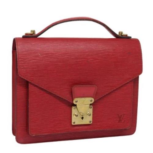 Pre-owned Leather handbags Louis Vuitton Vintage , Red , Dames