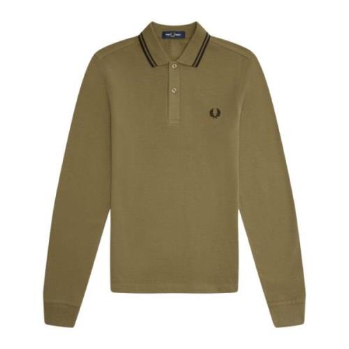 Lange Mouw Regular Fit Polo Shirt Fred Perry , Brown , Heren