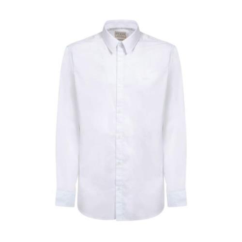 Witte textieloverhemd voor mannen Guess , White , Heren