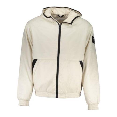 Beige Hoodie met Contrastdetails Calvin Klein , Beige , Heren