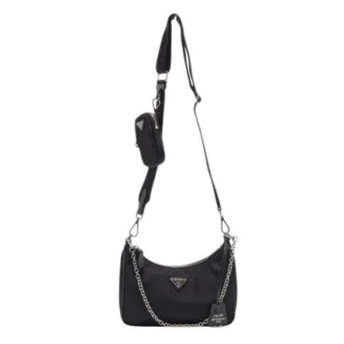 Pre-owned Leather prada-bags Prada Vintage , Black , Dames