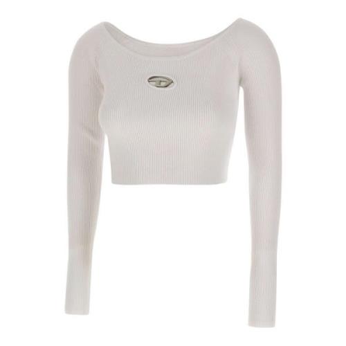 Witte Top voor Vrouwen Diesel , White , Dames