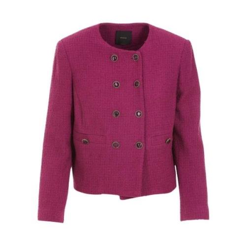 Klassieke Jas met Voorste Knopen Pinko , Pink , Dames