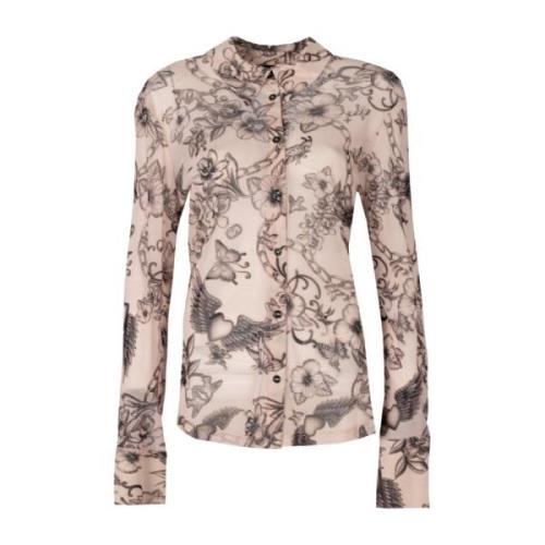 Elegante Aansluitende Blouse Pinko , Multicolor , Dames