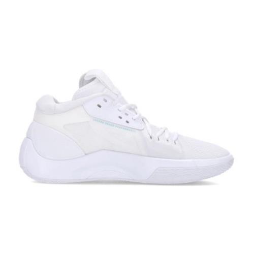 Witte Sneaker met Aqua Accenten Jordan , White , Heren