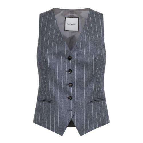 Elegante Wollen Blazer Tagliatore , Gray , Dames