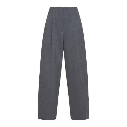 Melange Grijs Wijde Pijp Broek Studio Nicholson , Gray , Dames