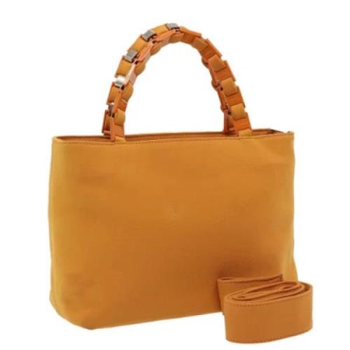 Pre-owned Canvas handbags Salvatore Ferragamo Pre-owned , Orange , Dam...