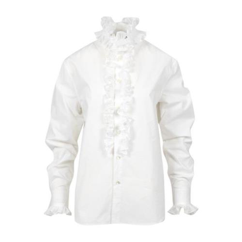 Gerimpeld Katoenen Poplin Shirt Ivoor Philosophy di Lorenzo Serafini ,...