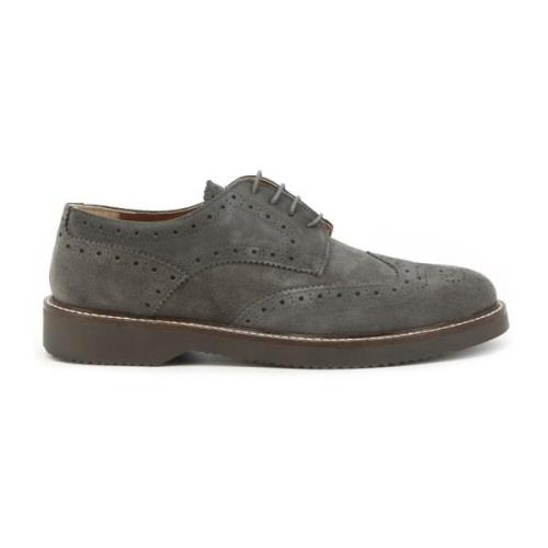 Enrico Suède Veterschoenen Grijs Duca di Morrone , Gray , Heren