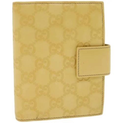 Pre-owned Canvas key-holders Gucci Vintage , Yellow , Dames