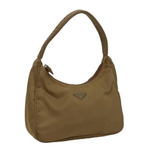 Pre-owned Nylon handbags Prada Vintage , Beige , Dames