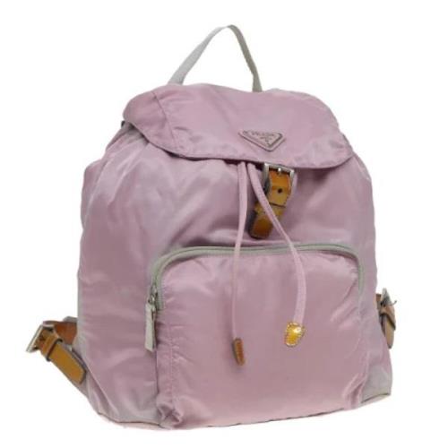 Pre-owned Nylon backpacks Prada Vintage , Pink , Dames