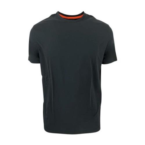 Ademende Crew Neck Heren T-shirt RRD , Black , Heren