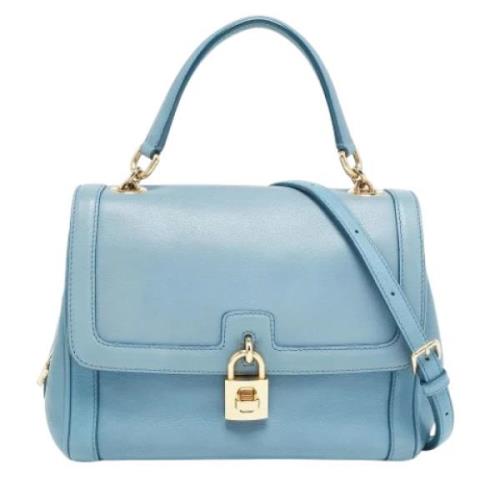 Pre-owned Leather handbags Dolce & Gabbana Pre-owned , Blue , Dames