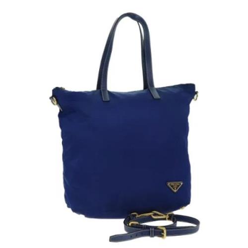 Pre-owned Nylon totes Prada Vintage , Blue , Dames