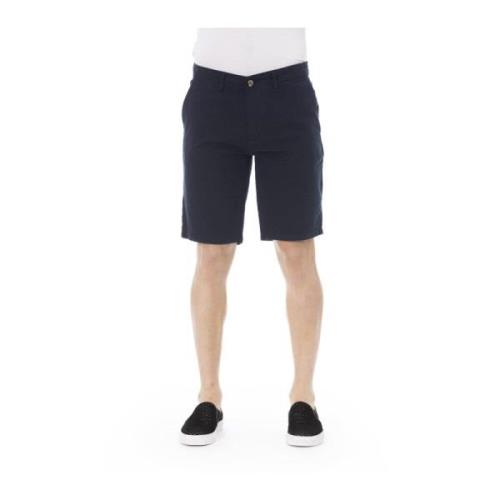 Bermuda Shorts met Zakken Baldinini , Blue , Heren