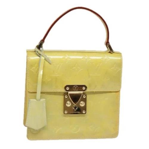 Pre-owned Leather handbags Louis Vuitton Vintage , Yellow , Dames