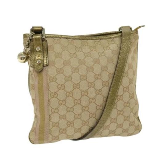 Pre-owned Canvas gucci-bags Gucci Vintage , Beige , Dames