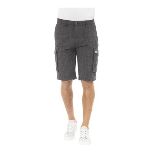 Cargo Bermuda Shorts - Niet-uniforme Stof Baldinini , Black , Heren