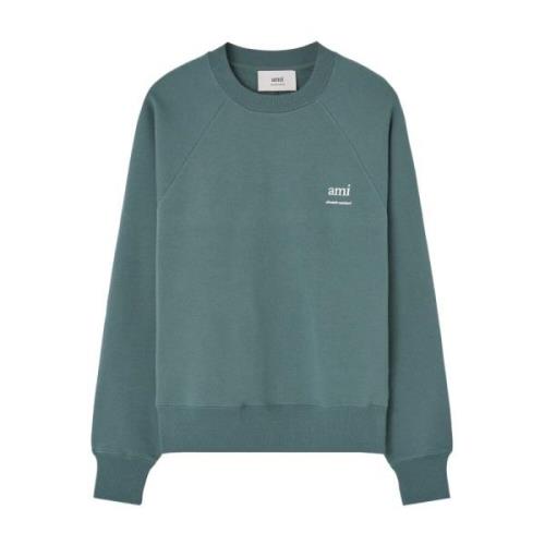 Groene Mini Logo Sweater Ami Paris , Green , Heren