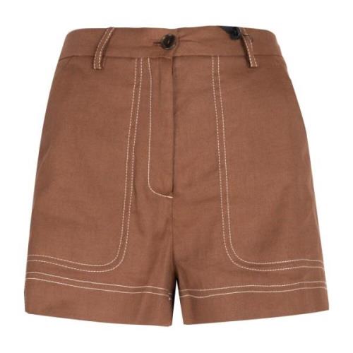 Piazza Shorts Pinko , Brown , Dames