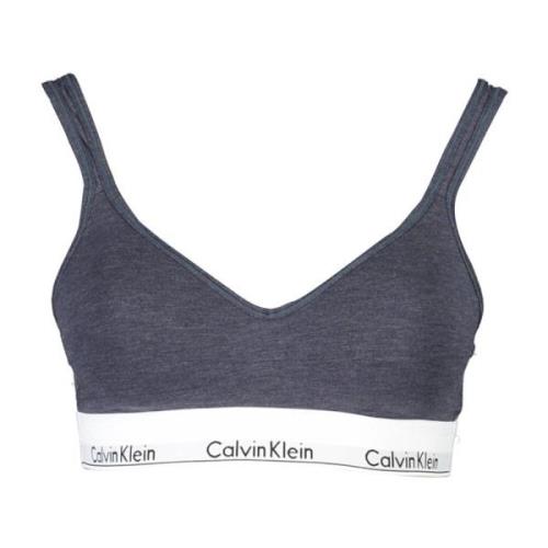 Blauwe Bralette Gewatteerd Elastische Taille Contrast Calvin Klein , B...