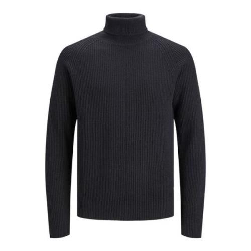 Stijlvolle Gebreide Rolhals Jack & Jones , Black , Heren