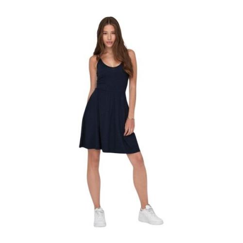 V-hals jurk voor vrouwen Only , Blue , Dames