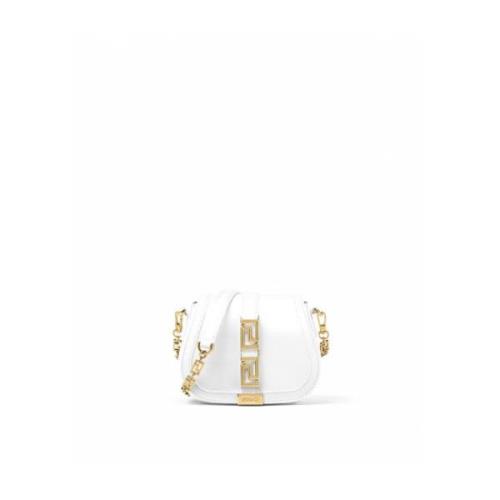 Stijlvolle Leren Tas Versace , White , Dames