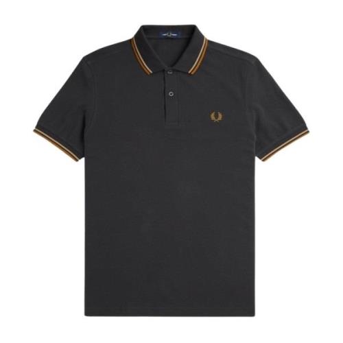 Klassieke katoenen polo met getipte details Fred Perry , Gray , Heren