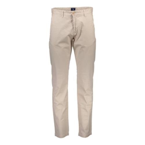 Heren Beige Broek met 4 Zakken Gant , Beige , Heren