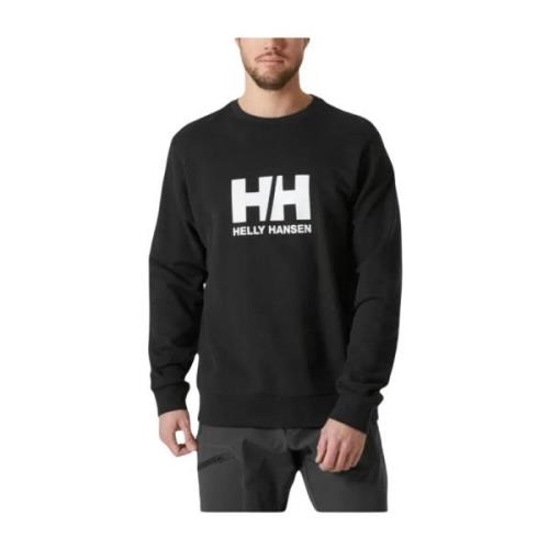 Zwart Logo Crew Sweatshirt Helly Hansen , Black , Heren