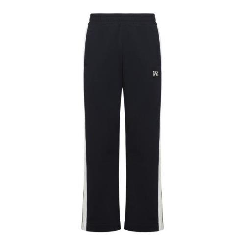 Zwarte Track Pants met Zijstrepen Palm Angels , Black , Heren