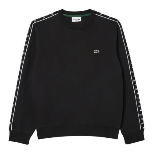 Heren Sweatshirt met Logobanden Lacoste , Black , Heren