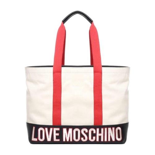 Zwarte Textiel Winkel Tas Moschino , Multicolor , Dames