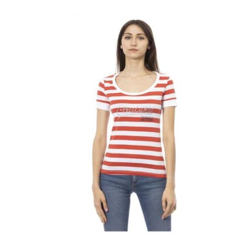 Korte Mouw Ronde Hals T-shirt Trussardi , Multicolor , Dames