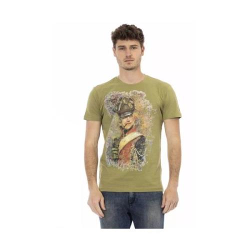 Action Groen Katoenen T-Shirt Trussardi , Green , Heren