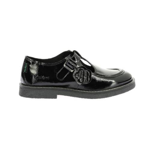 Comfortabele Leren Damesschoenen Kickers , Black , Dames